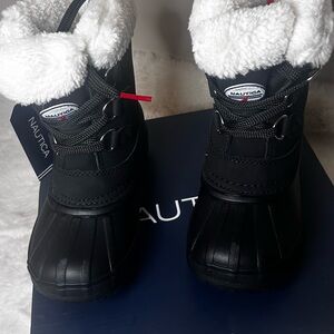 Nautica Black Boots with White Lining